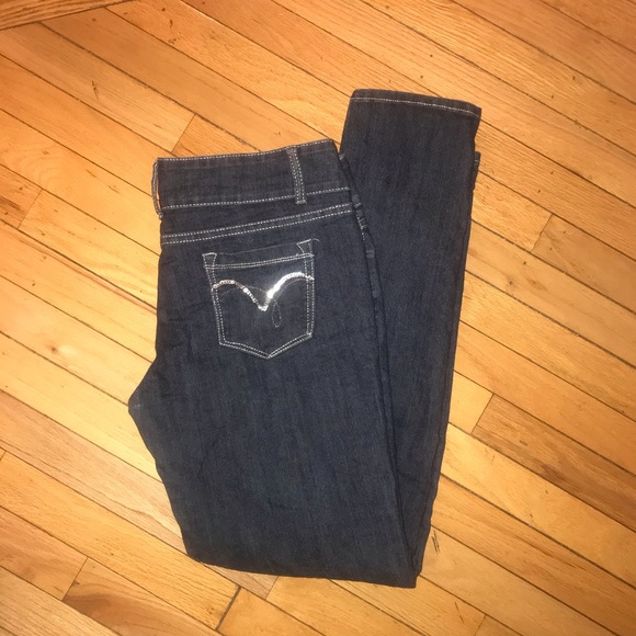 LAST Premium Denim Jeans Dark Blue Jeans w/Silver - Picture 6 of 6